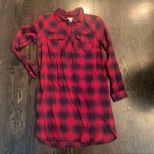 J. Crew Size XS Plaid long Sleeve Dress